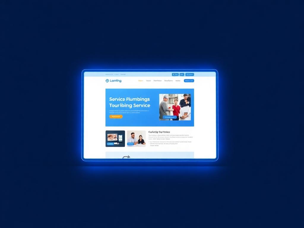 Website design concept for BlueFlow Plumbing